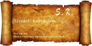 Sindel Kerubina névjegykártya